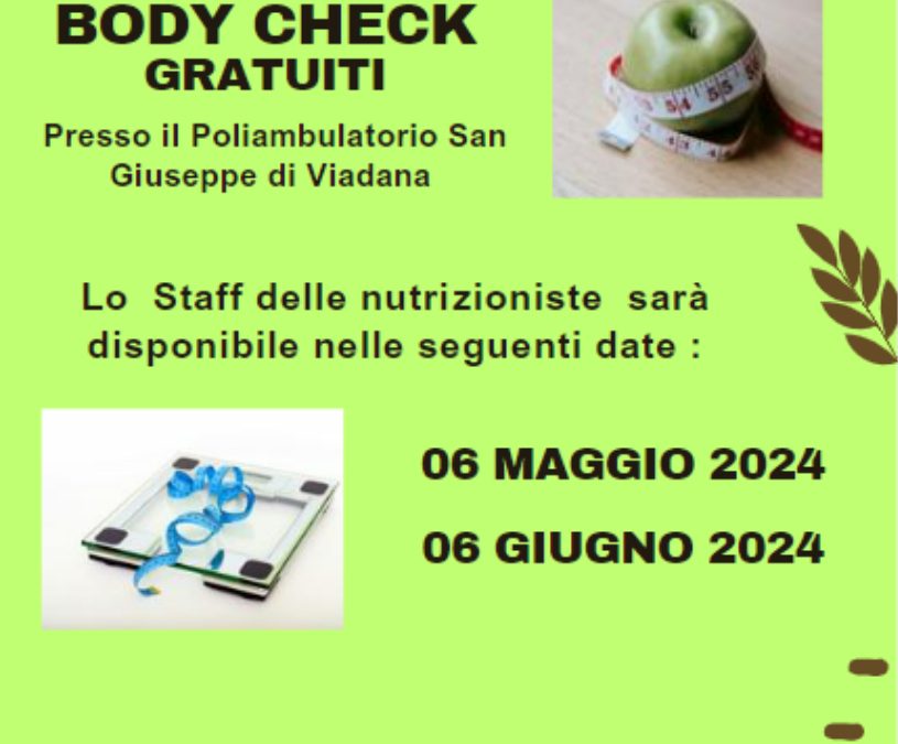 BODY CHECK NUTRIZIONISTICI GRATUITI 2024
